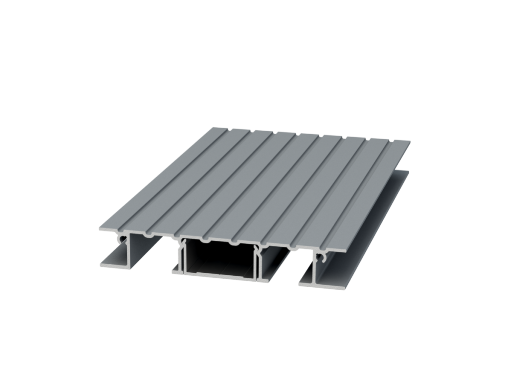 Aluminium decking V2 board 6m length fire rated A2 profile by Metal Planters UK