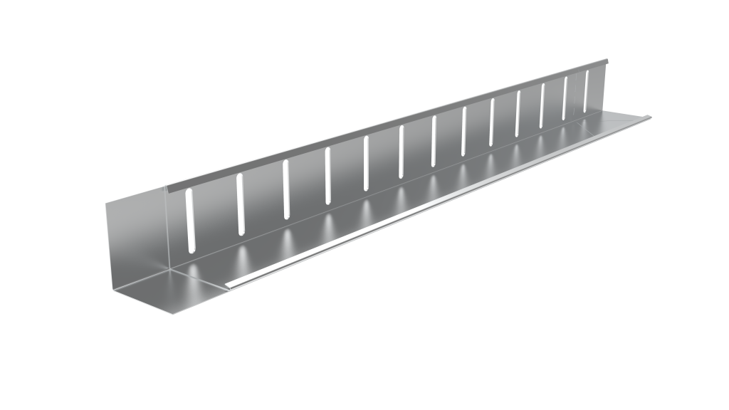 Green roof edge trim aluminium 2.4m – laser cut drainage slots by Metal Planters