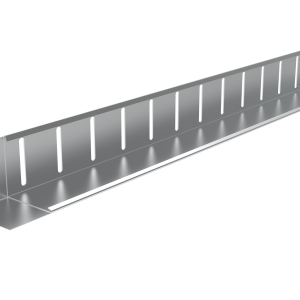 Green roof edge trim aluminium 2.4m – laser cut drainage slots by Metal Planters