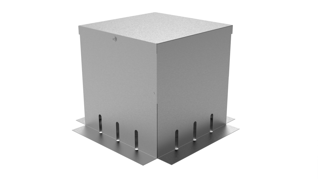 Parapet inspection chamber aluminium – modular green roof drainage access by Metal Planters