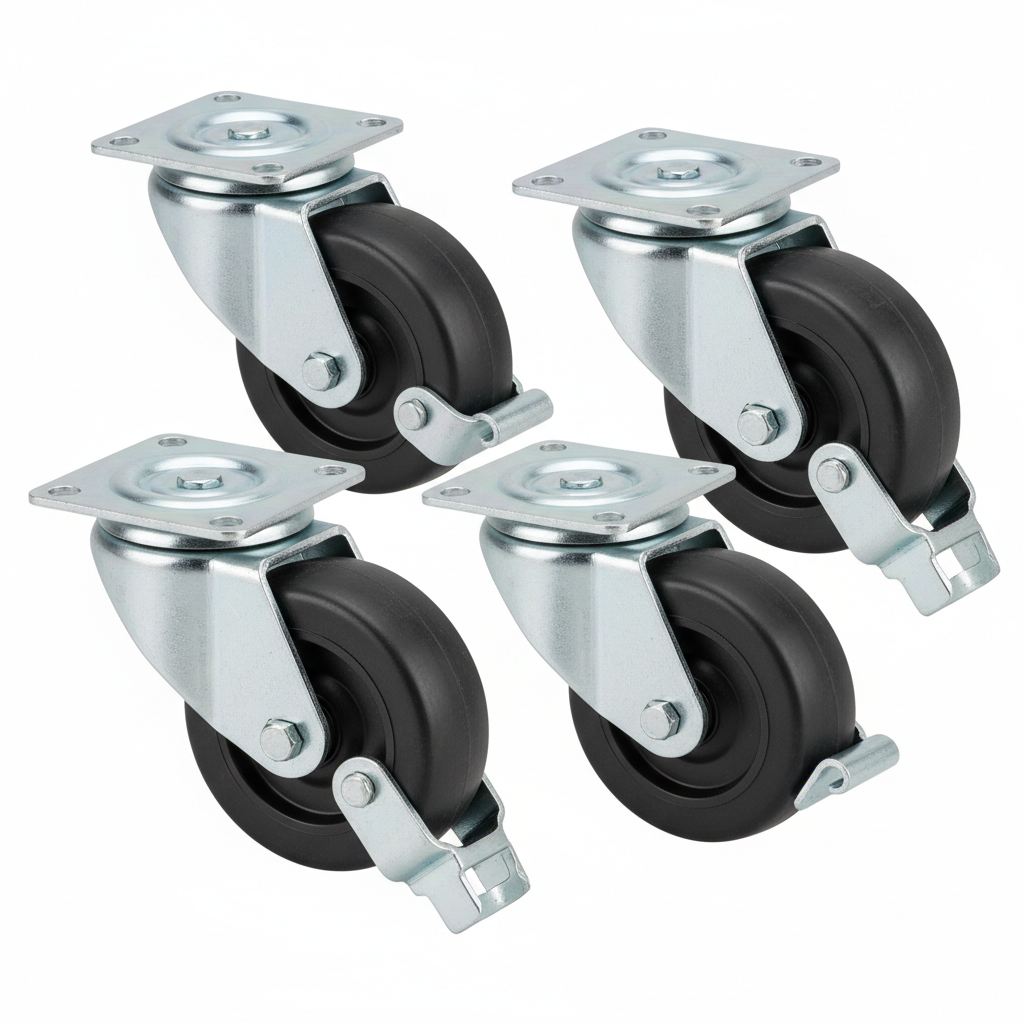 Lockable planter wheels set of 4 heavy duty