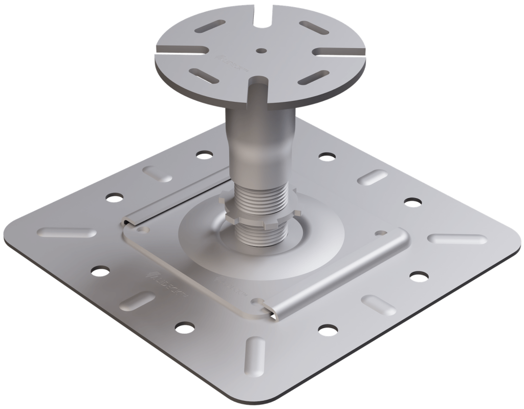 Adjustable pedestals decking terrace system