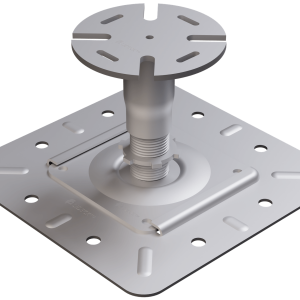 Adjustable pedestals decking terrace system